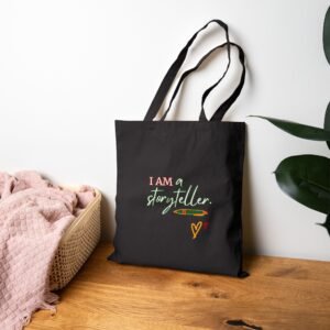 Storyteller Cotton Canvas Tote Bag, Reusable Shopping Bag, Gift for Readers, Eco-Friendly Tote, Beach Bag, Literary Gifts