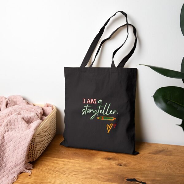 Storyteller Cotton Canvas Tote Bag, Reusable Shopping Bag, Gift for Readers, Eco-Friendly Tote, Beach Bag, Literary Gifts