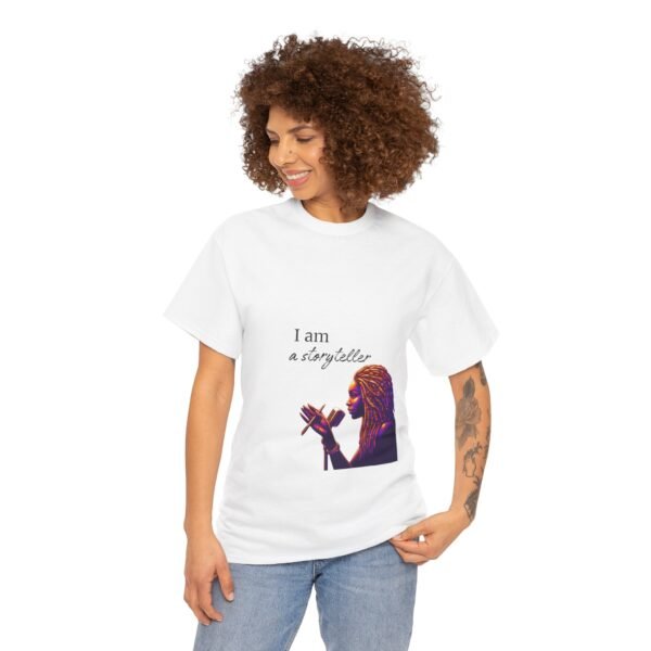 Storyteller Graphic Tee, Unisex Cotton T-Shirt, Unique Artistic Design Shirt, Perfect Gift for Creatives, Casual Wear, Great for [...] - Image 6