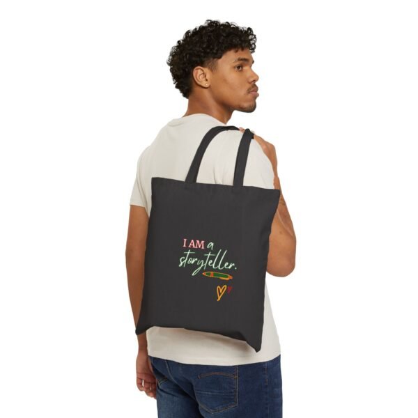 Storyteller Cotton Canvas Tote Bag, Reusable Shopping Bag, Gift for Readers, Eco-Friendly Tote, Beach Bag, Literary Gifts - Image 4